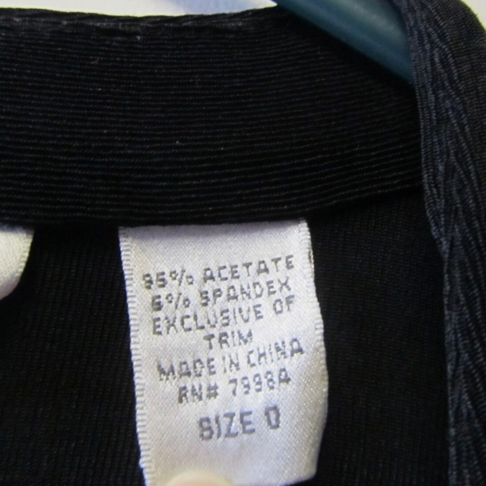 Chico’s Travelers Black Open Front Cardigan Jacket Embroidered XS ( Size 0 ) - Picture 3 of 4